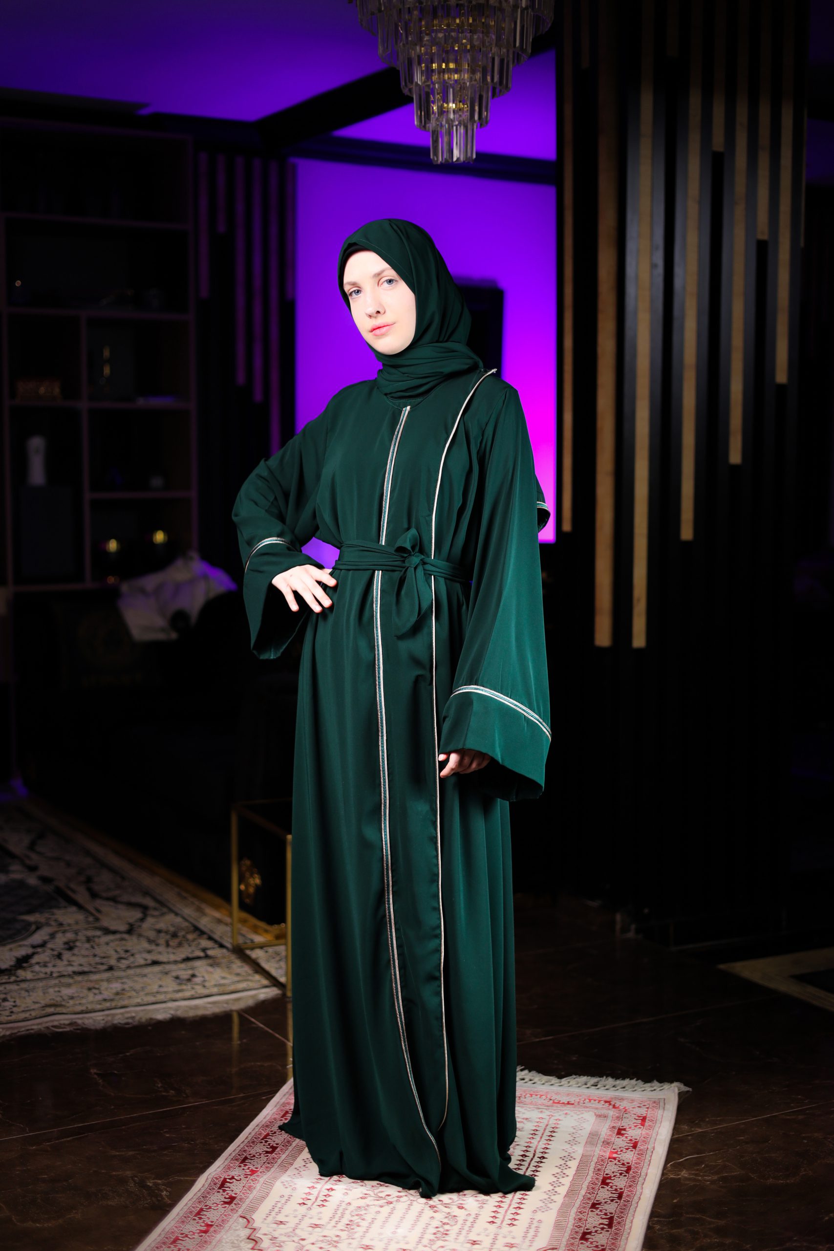 Abaya for prayer, Umrah and daily use. The abaya and shawl are one piece - Image 2