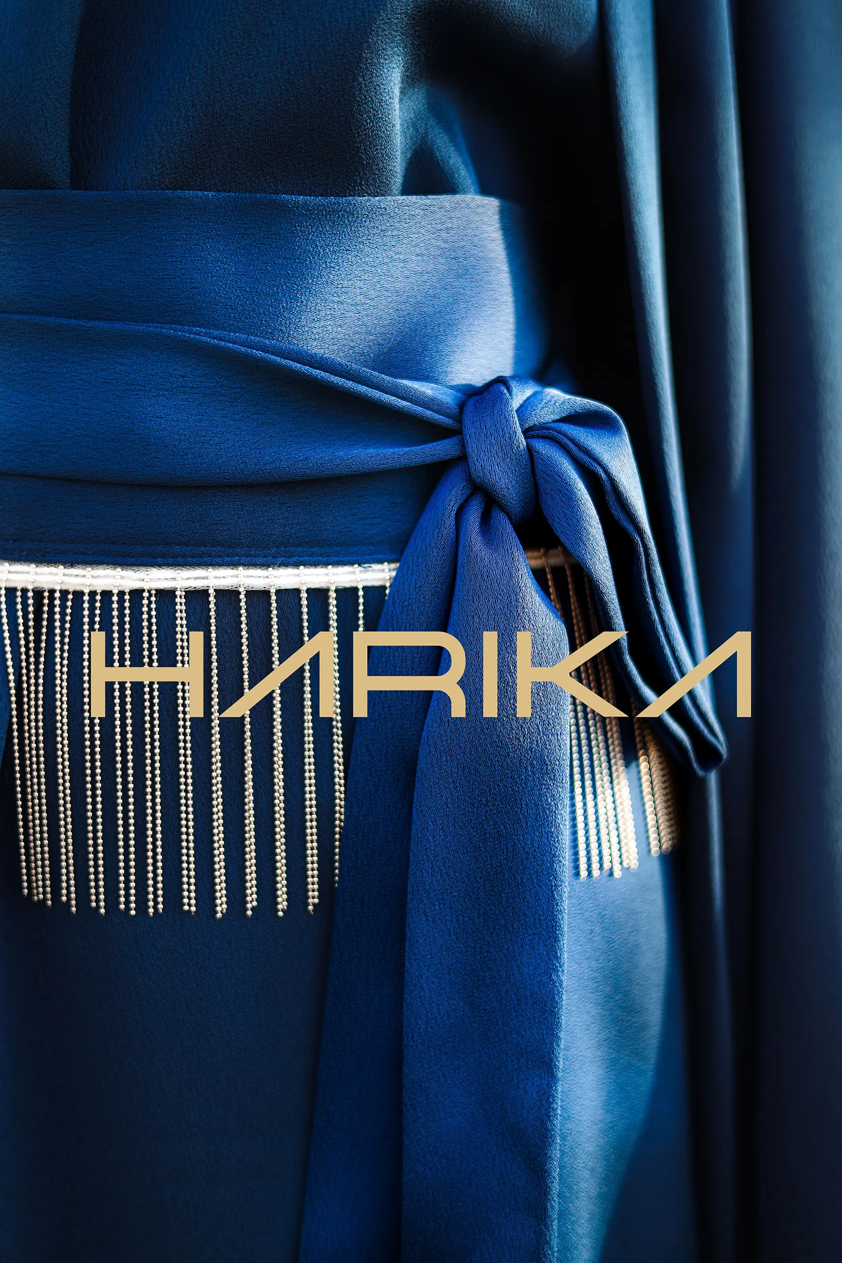Belted Blue Silk Crepe Dress - Image 5