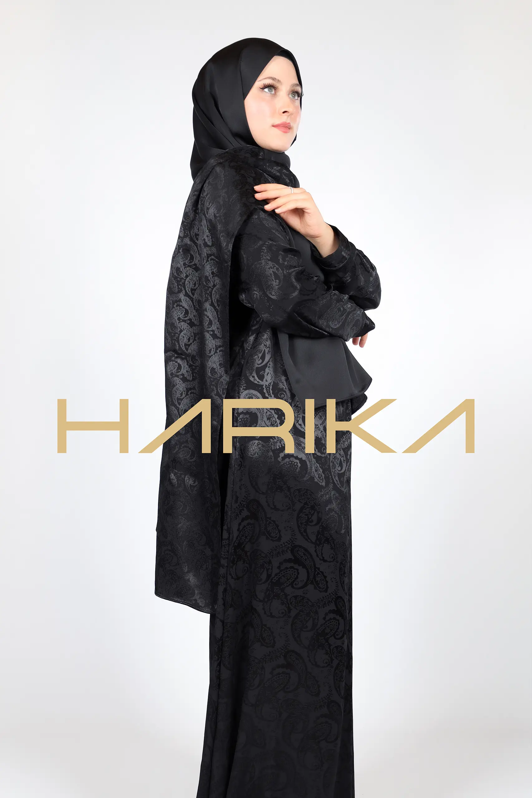 Jessica Premium Silk Black Dress - Image 3