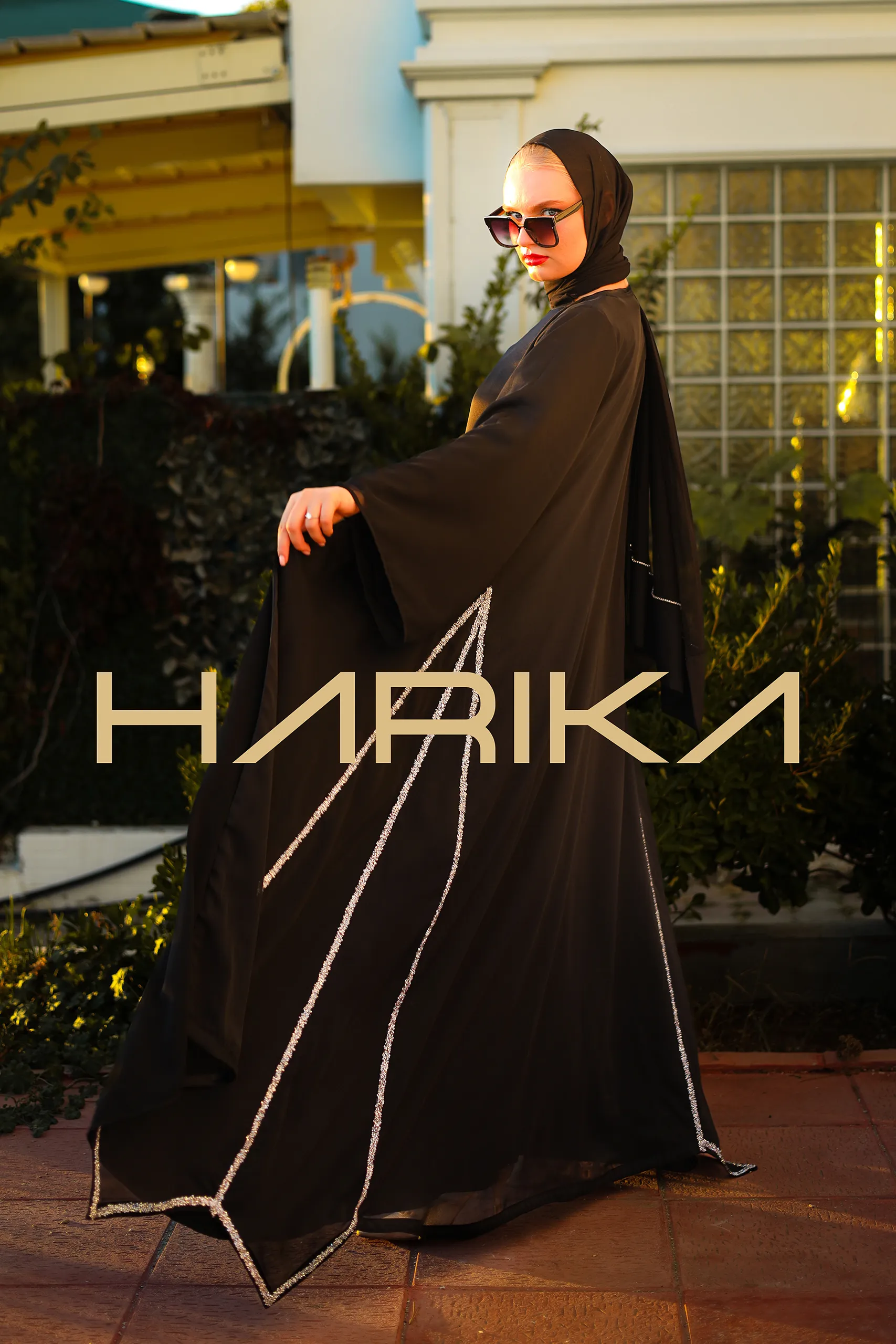 Chiffon Crystal Abaya