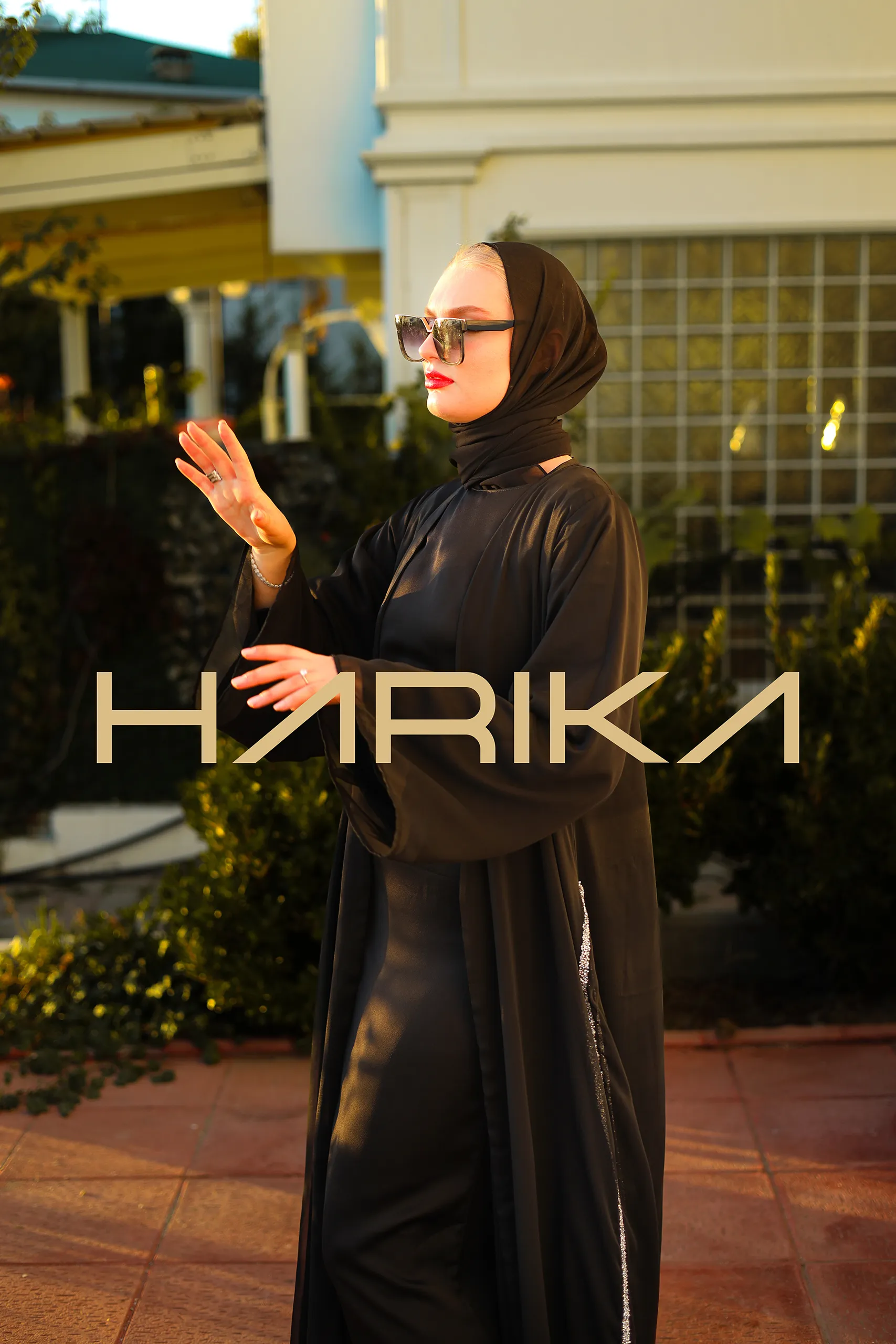 Chiffon Crystal Abaya - Image 5