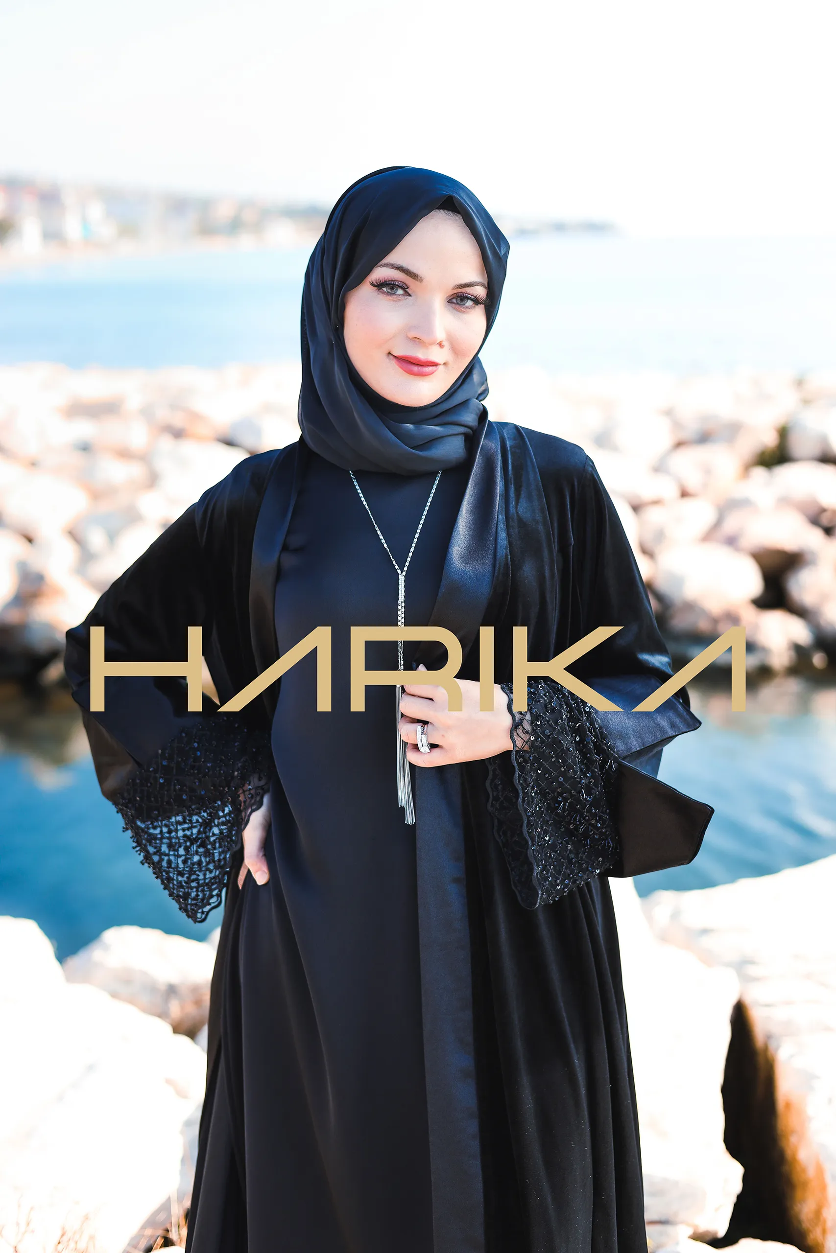 3 Piece Women's Set – Abaya, Dress and Shawl - Image 8