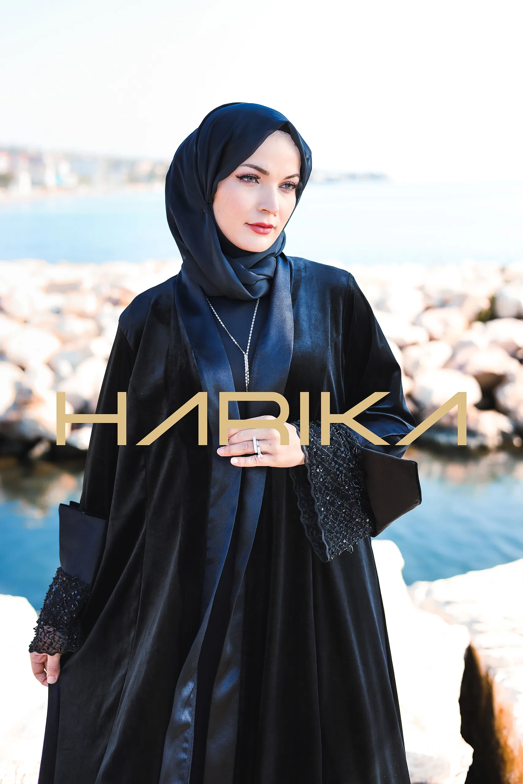 3 Piece Women's Set – Abaya, Dress and Shawl - Image 7