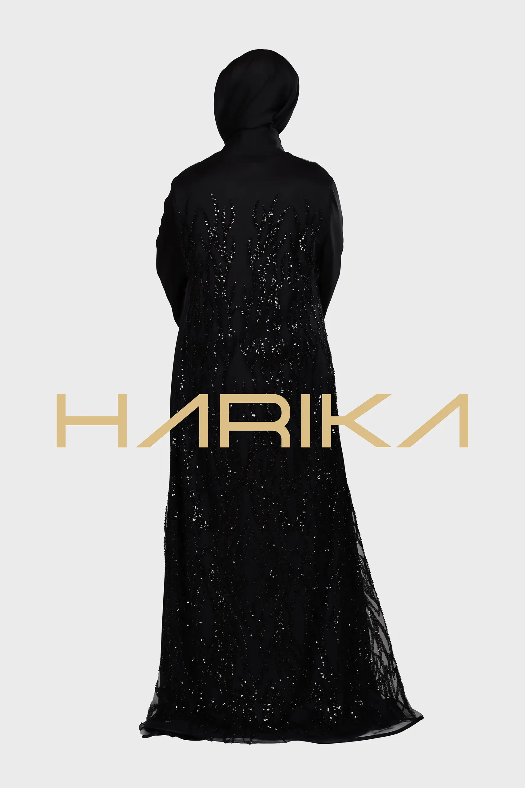Embroidered Black Abaya - Image 9