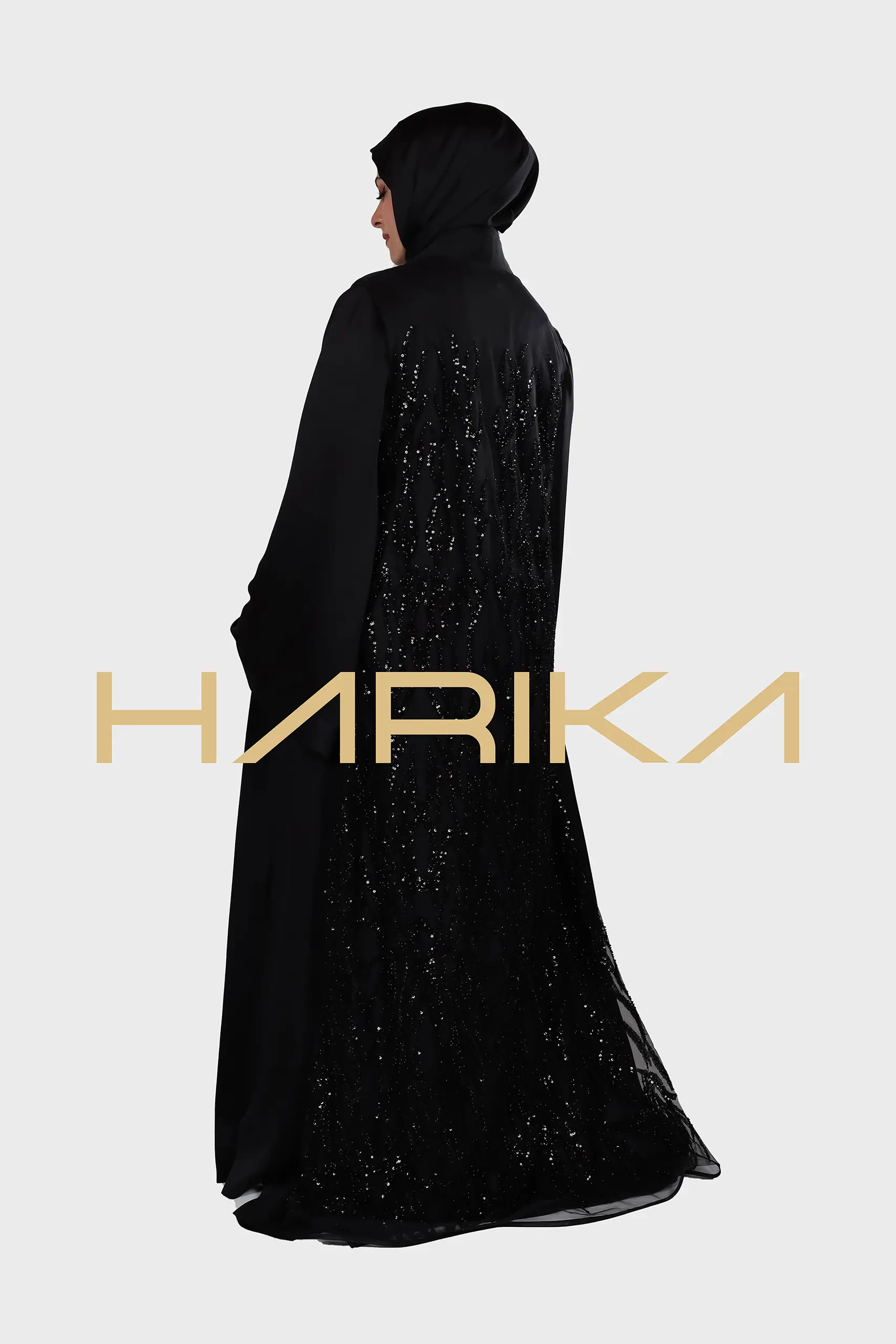 Embroidered Black Abaya - Image 8