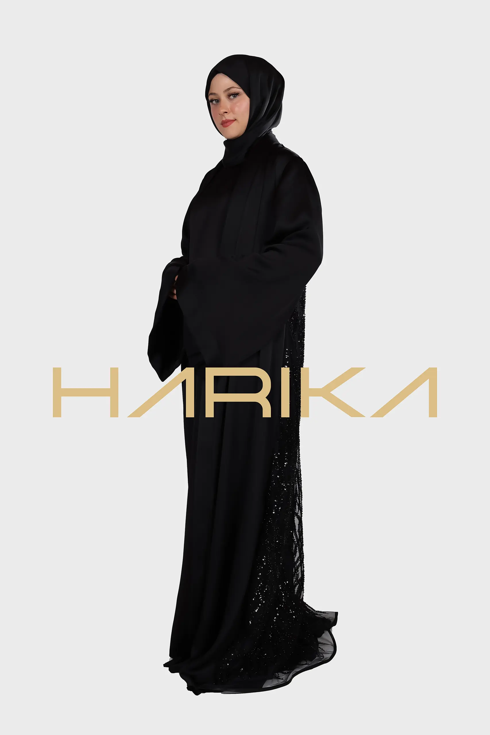 Embroidered Black Abaya - Image 7