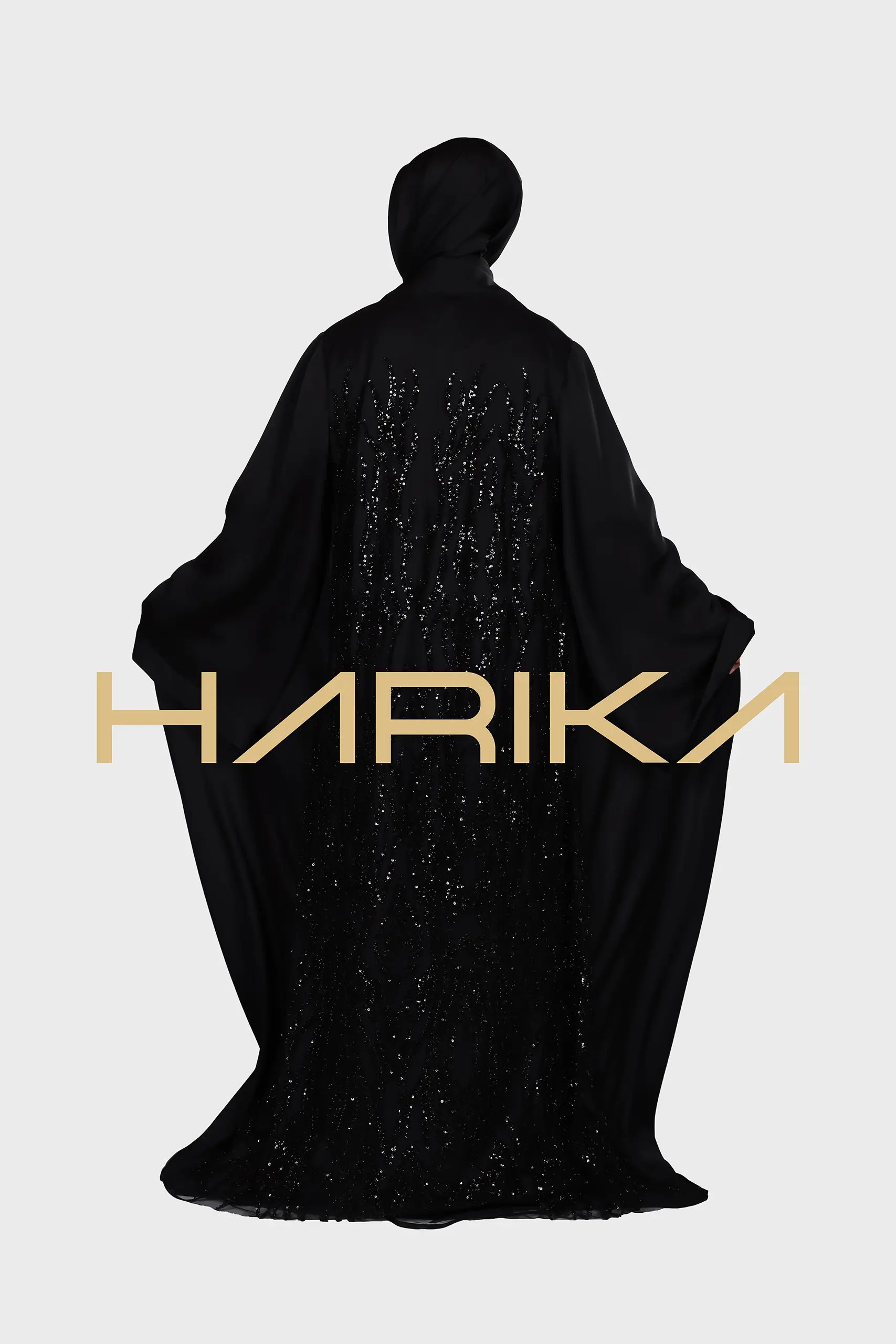 Embroidered Black Abaya