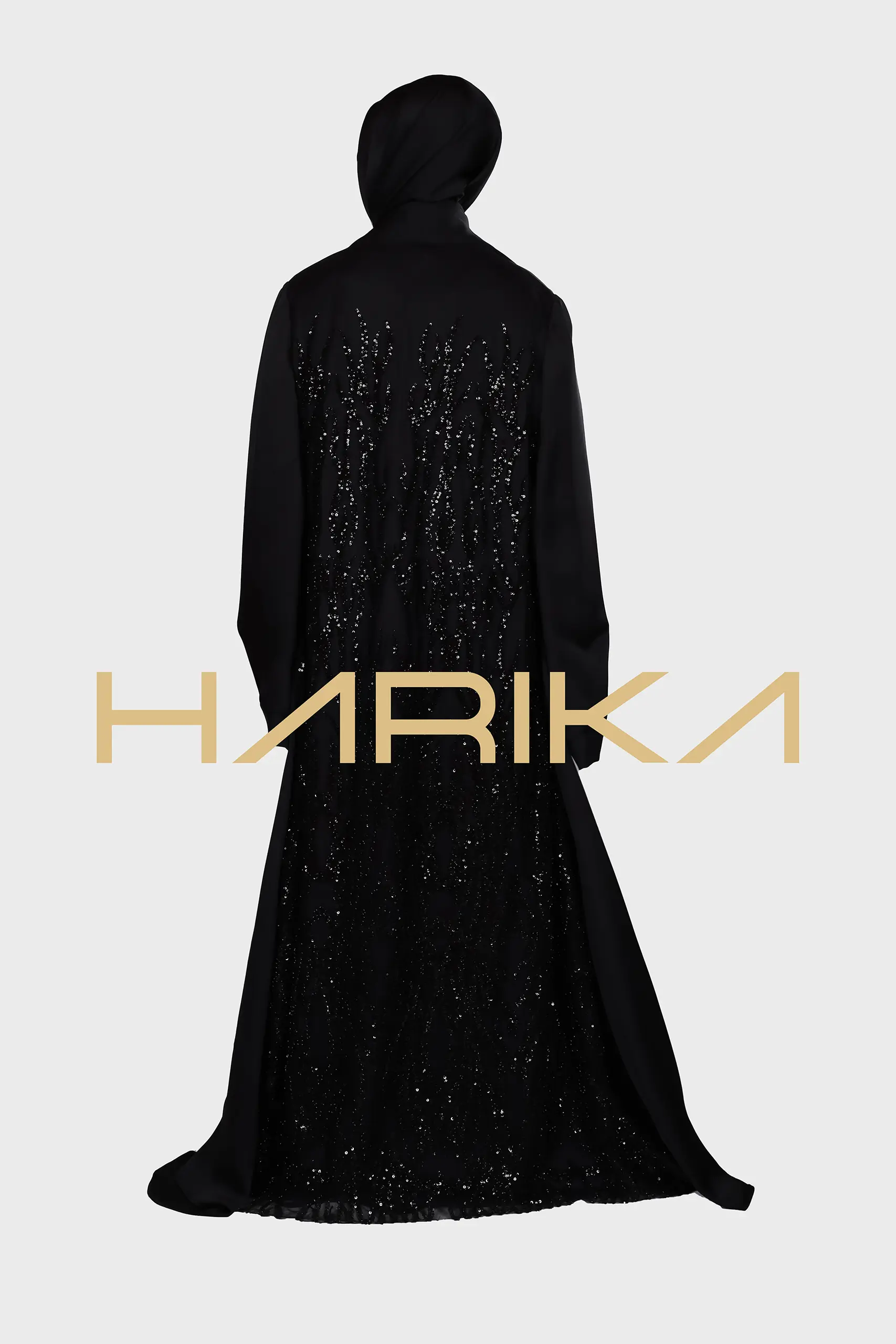 Embroidered Black Abaya - Image 5