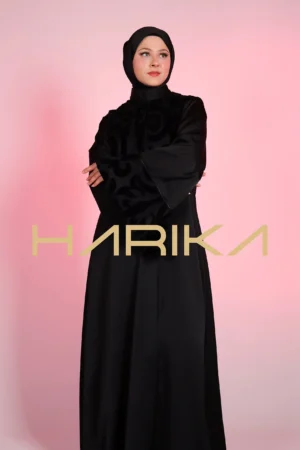 Elegant and modern black abaya