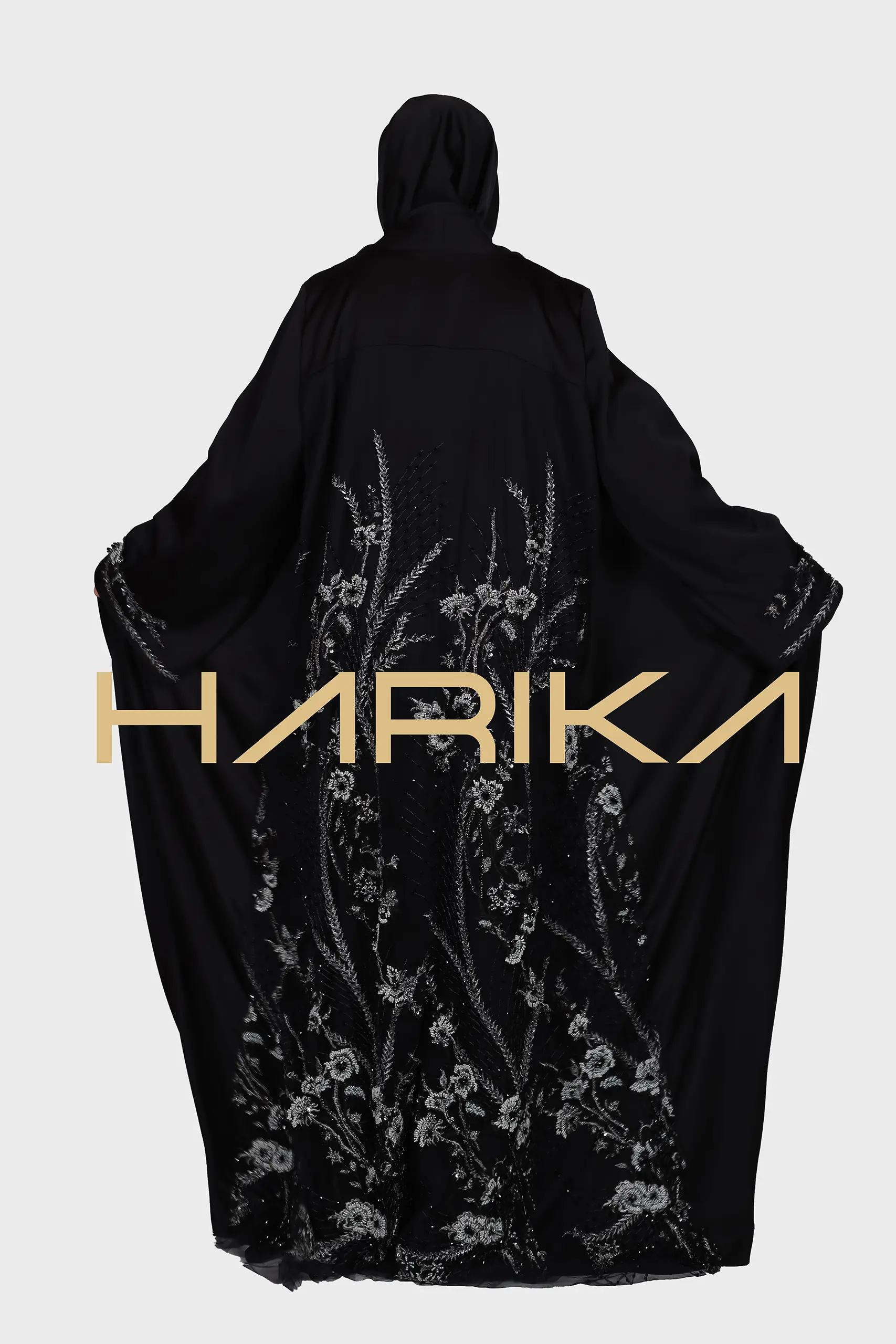 Swarovski Crystals Floral Abaya