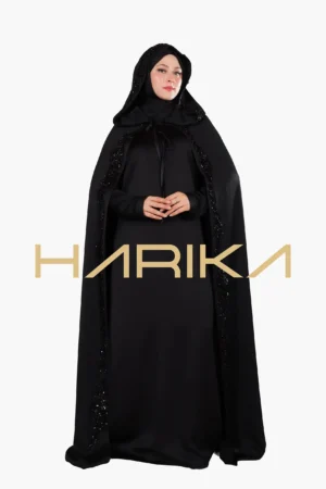 Quality Hooded Black Cloak Abaya