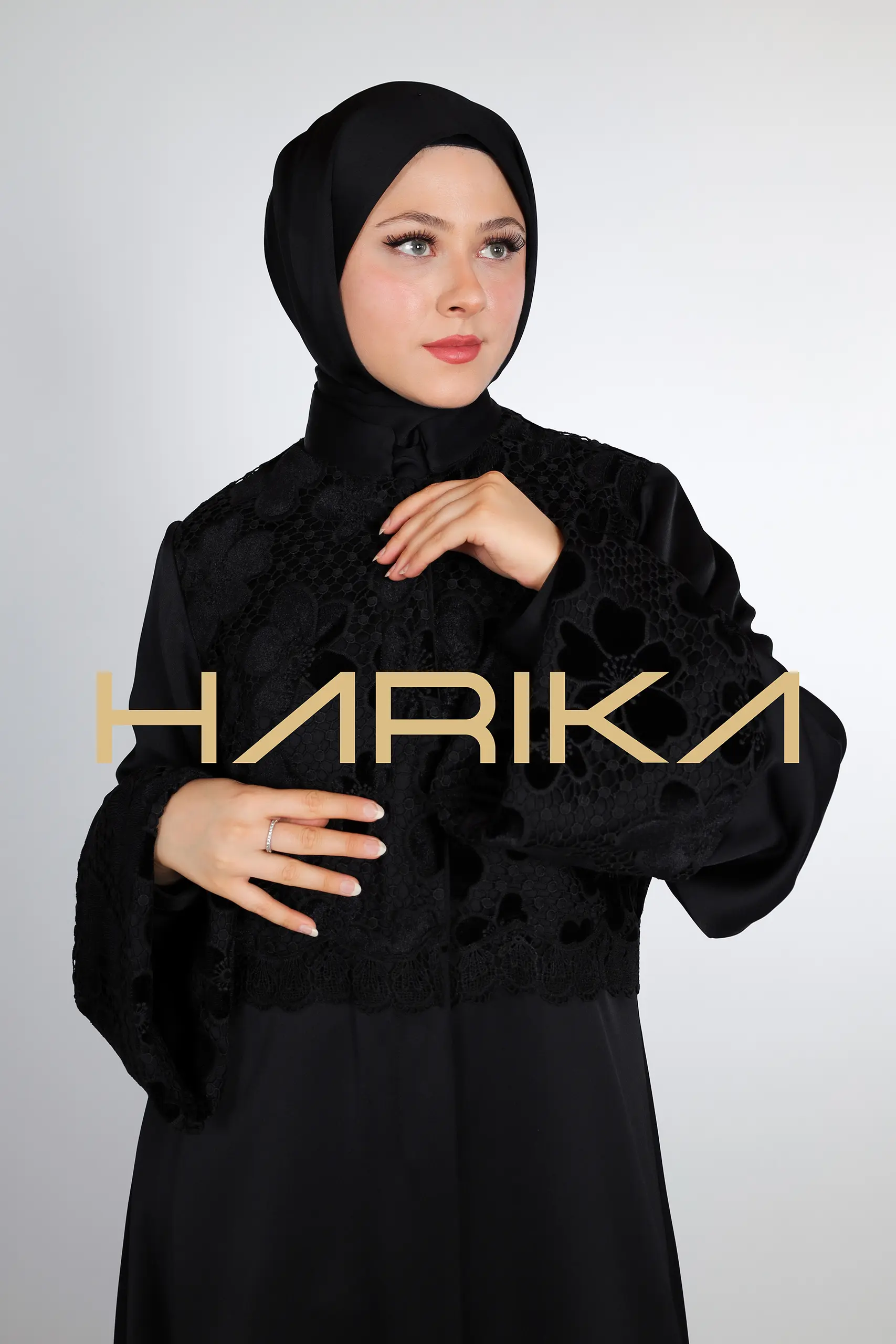 Elegant and modern black abaya