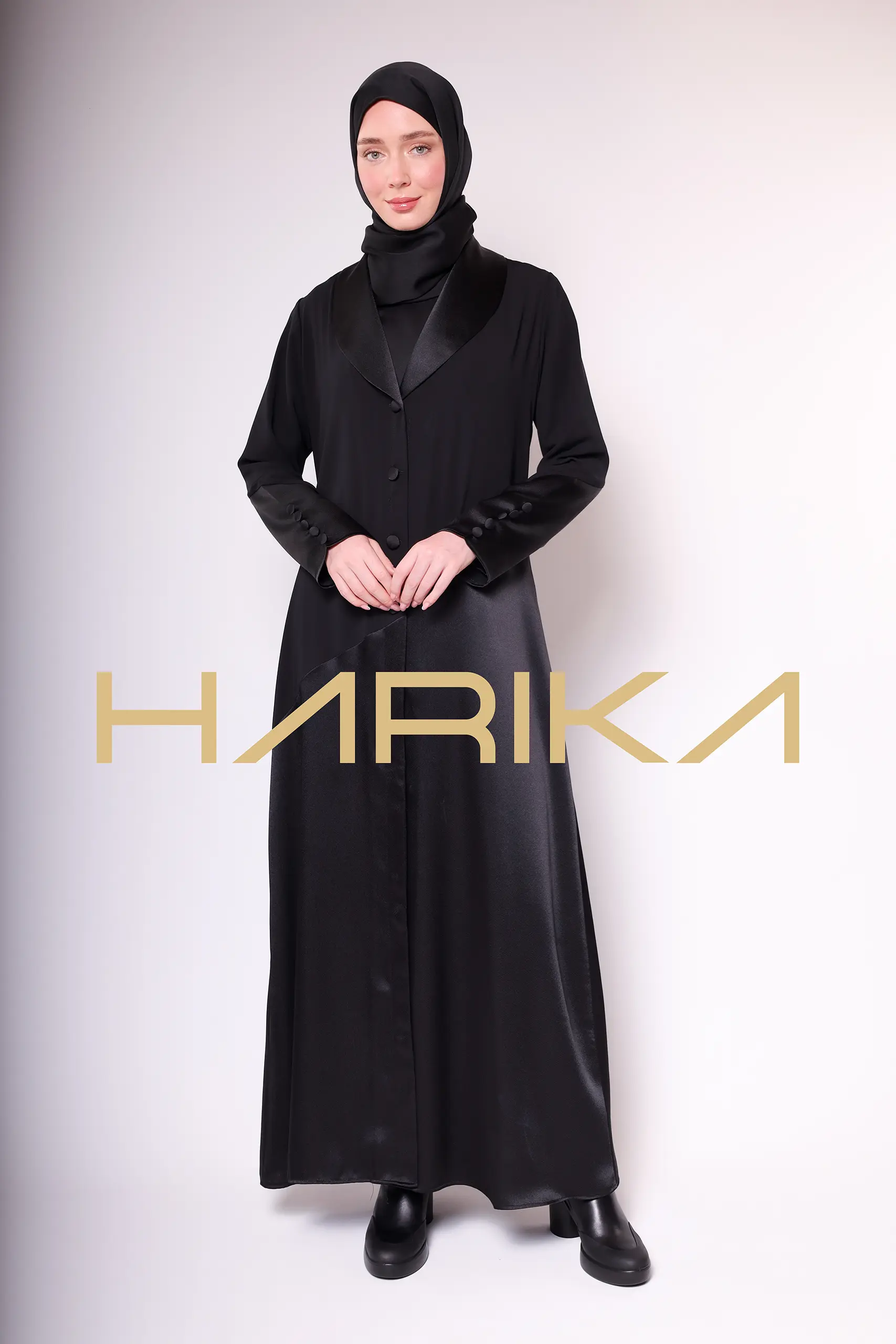 Dubai silk classic jacket abaya - Image 14