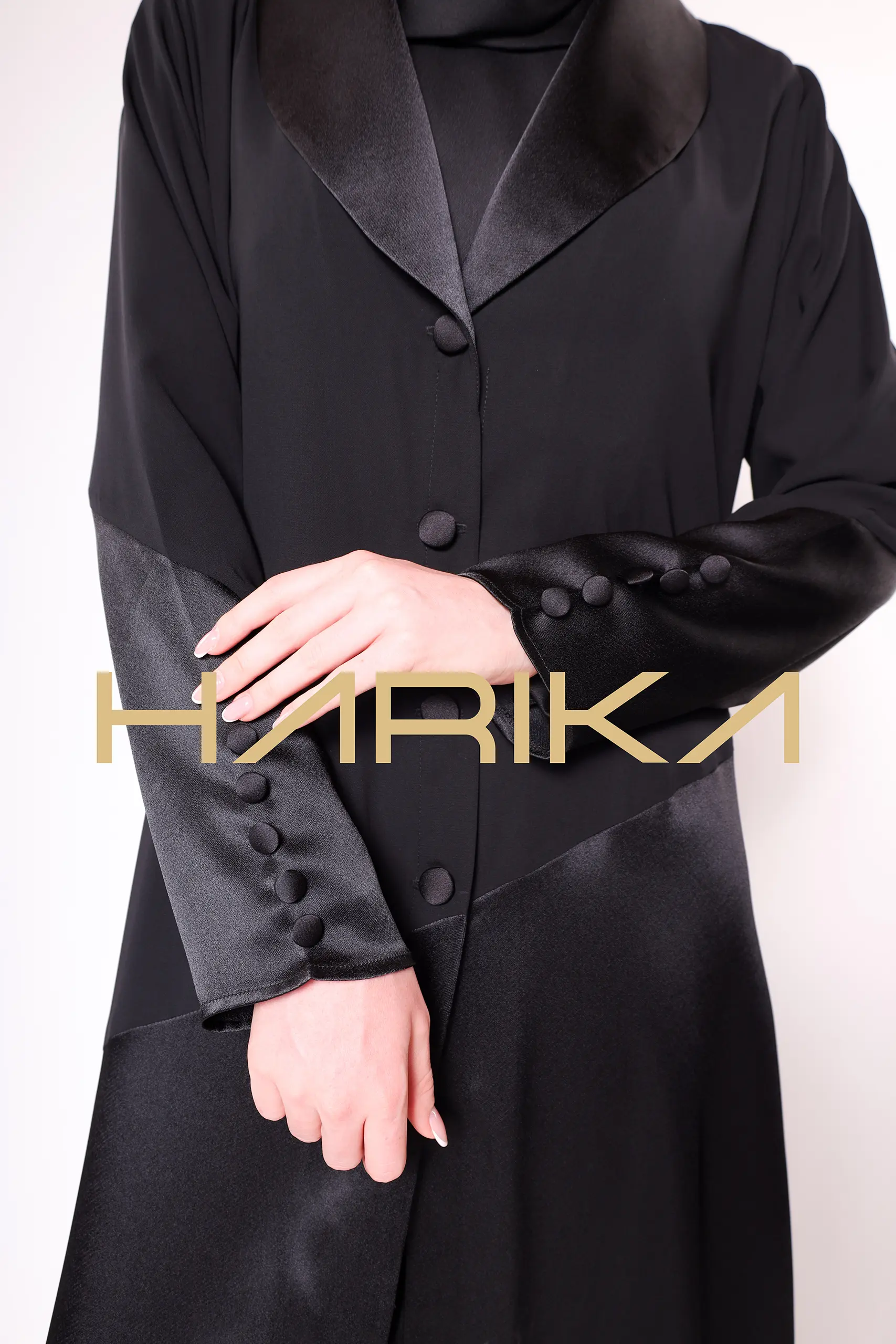 Dubai silk classic jacket abaya - Image 5