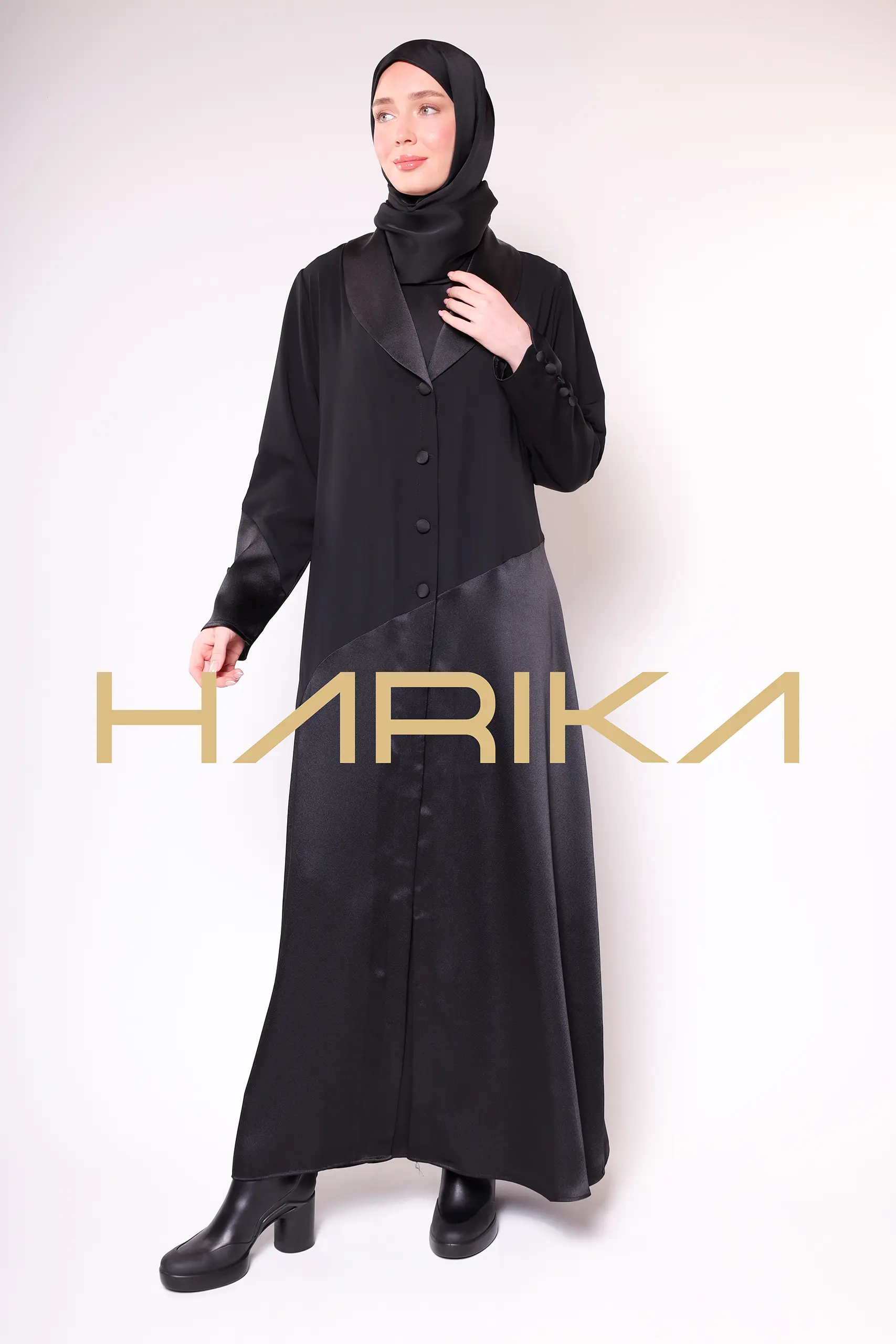 Dubai silk classic jacket abaya - Image 13