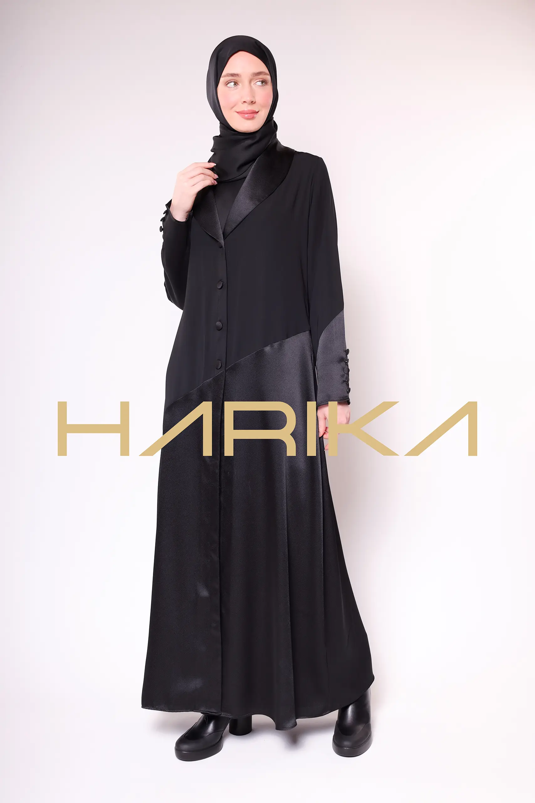 Dubai silk classic jacket abaya