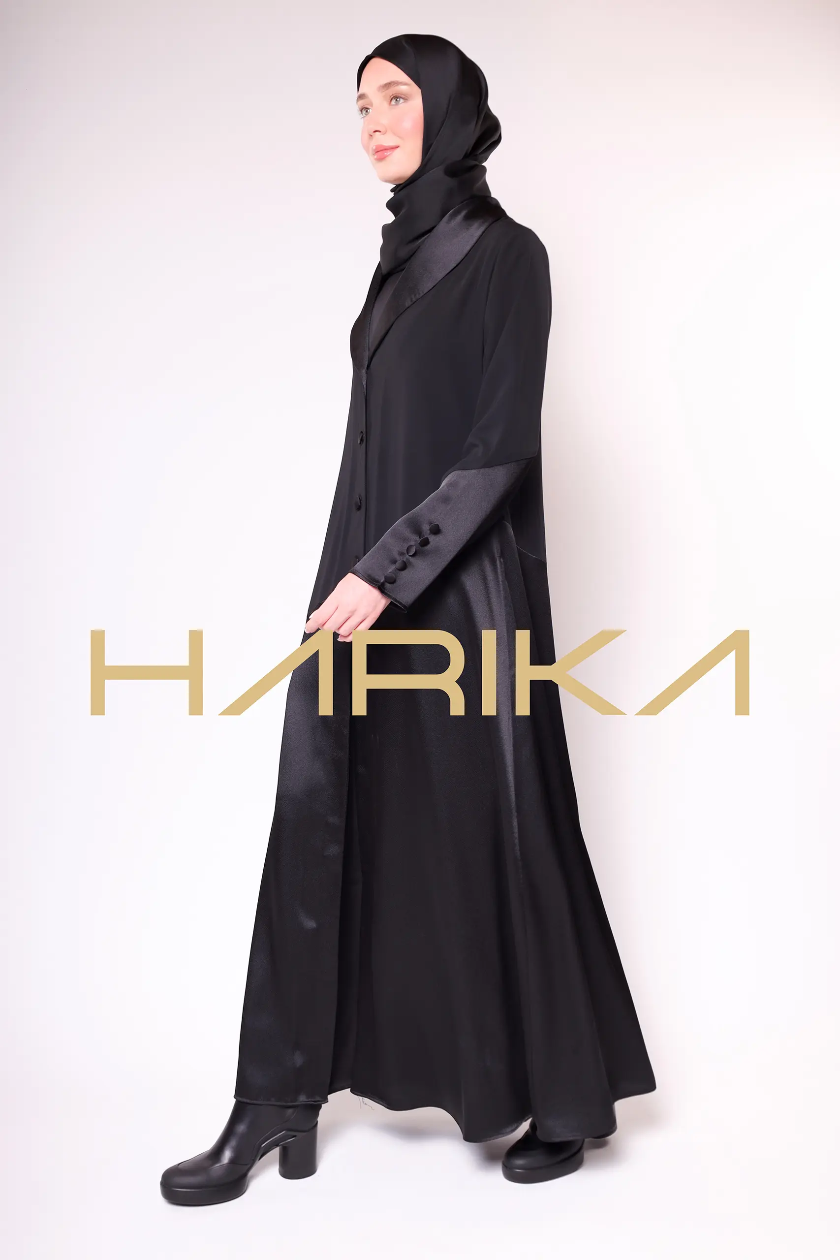 Dubai silk classic jacket abaya - Image 11