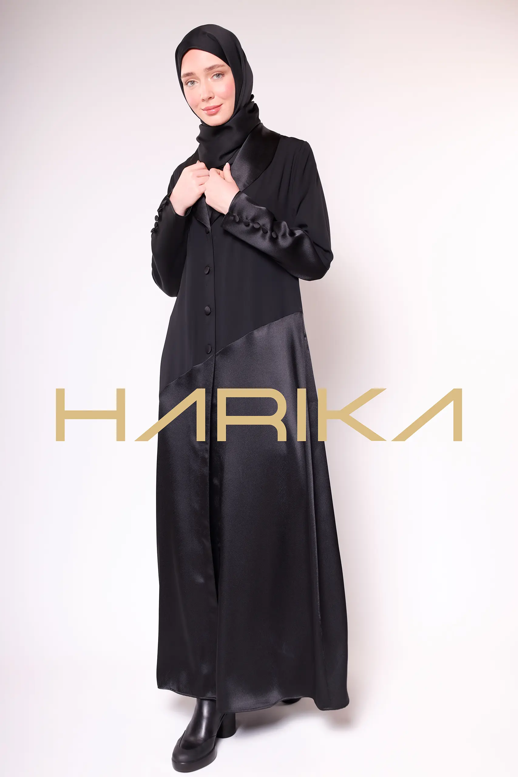 Dubai silk classic jacket abaya - Image 9