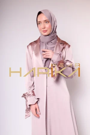 Soft Pink Jacket Abaya