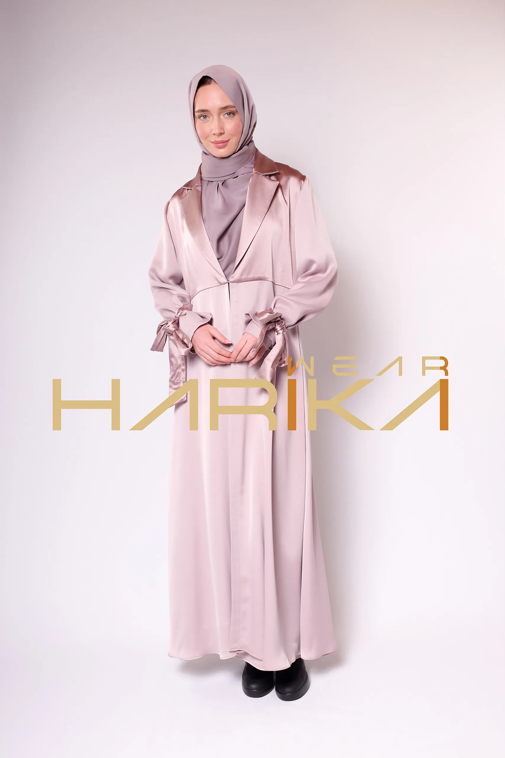 Soft Pink Jacket Abaya - Image 6