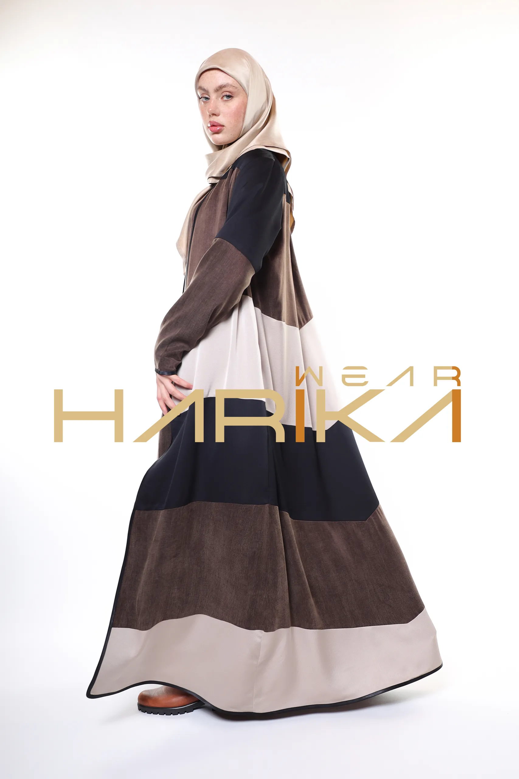 ALASIL Abaya – Luxury Cobra Abaya in Brown, Beige and Black Tones (the dress is not included) - Image 11