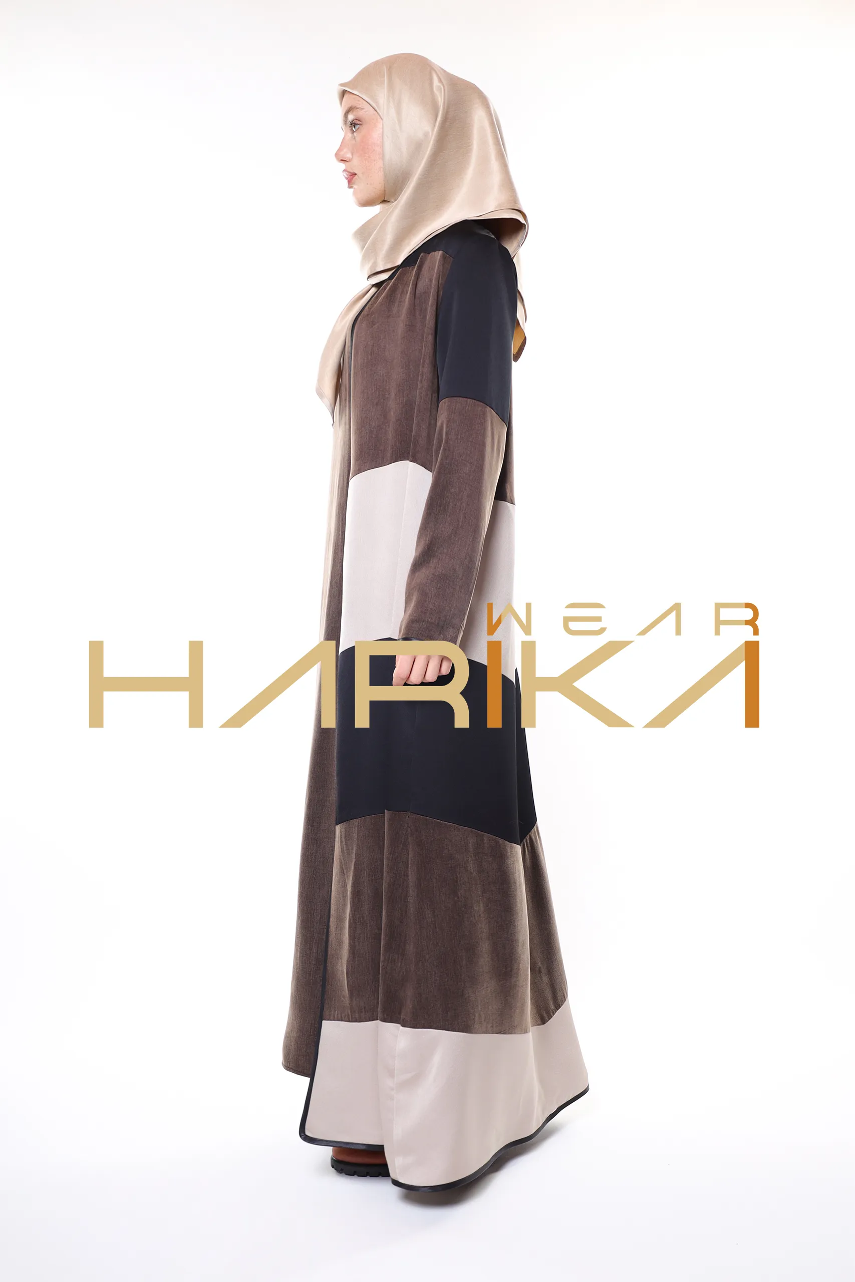ALASIL Abaya – Luxury Cobra Abaya in Brown, Beige and Black Tones (the dress is not included) - Image 12