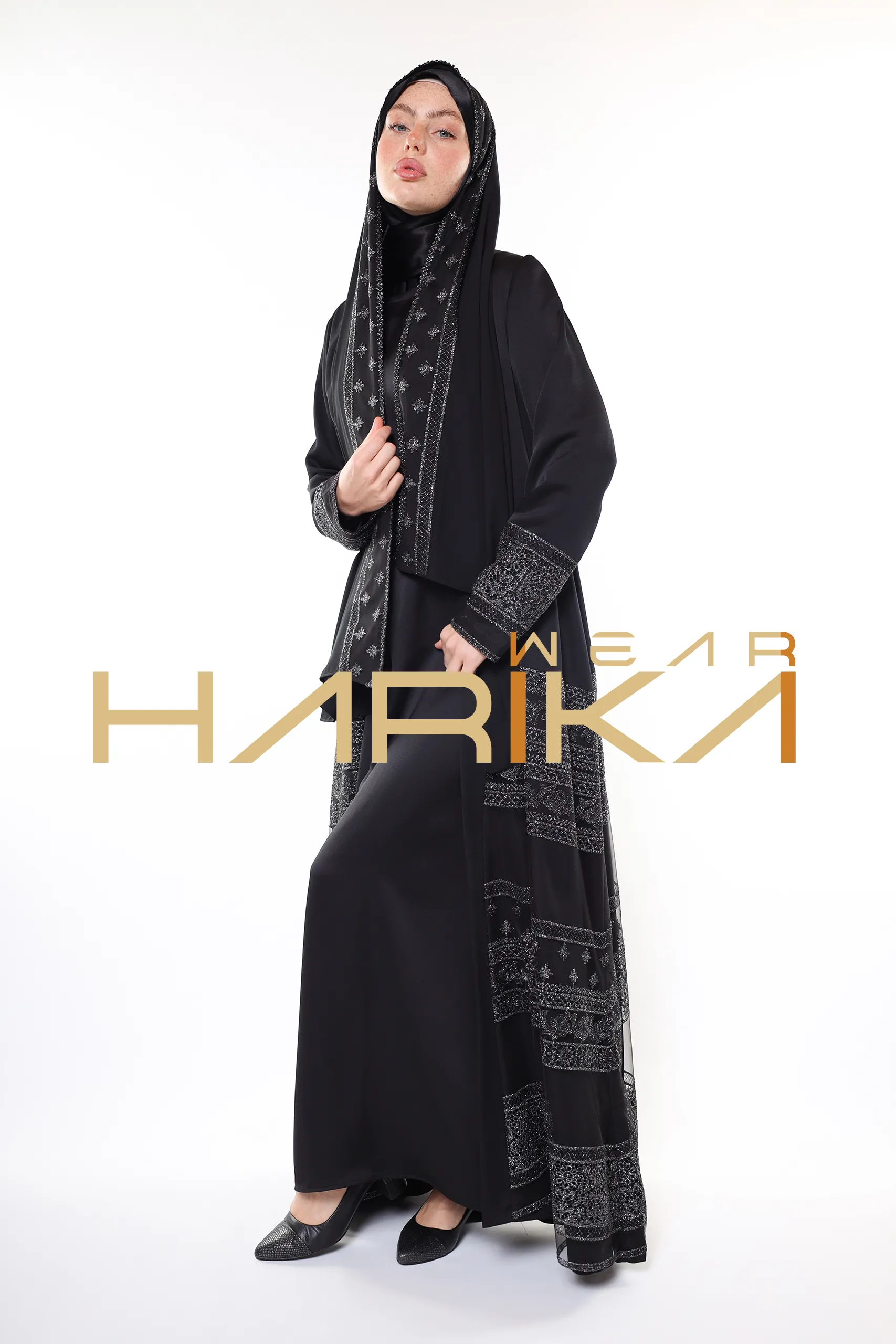 Queen's elegant abaya *shawl gift* - Image 15