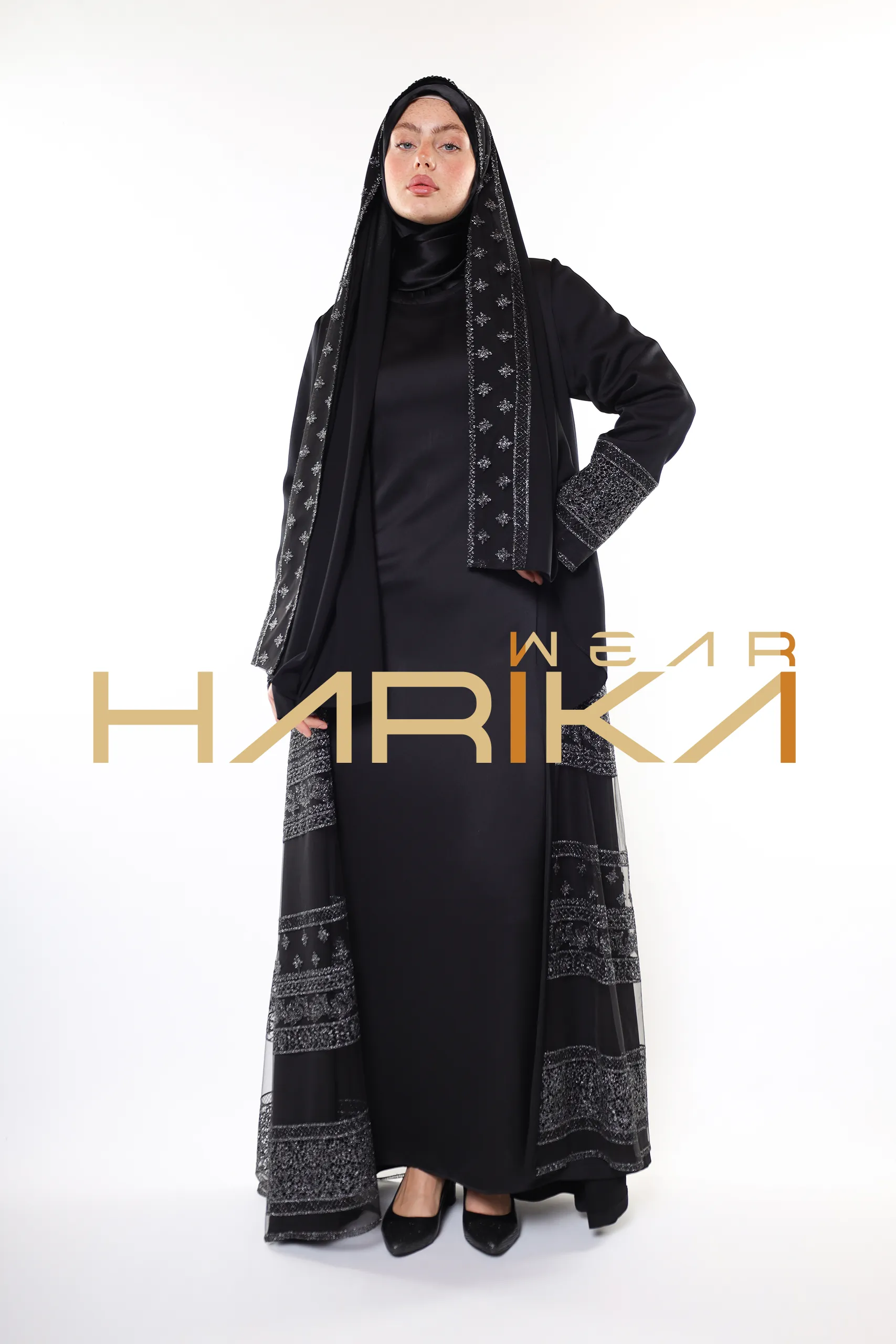Queen's elegant abaya *shawl gift* - Image 17