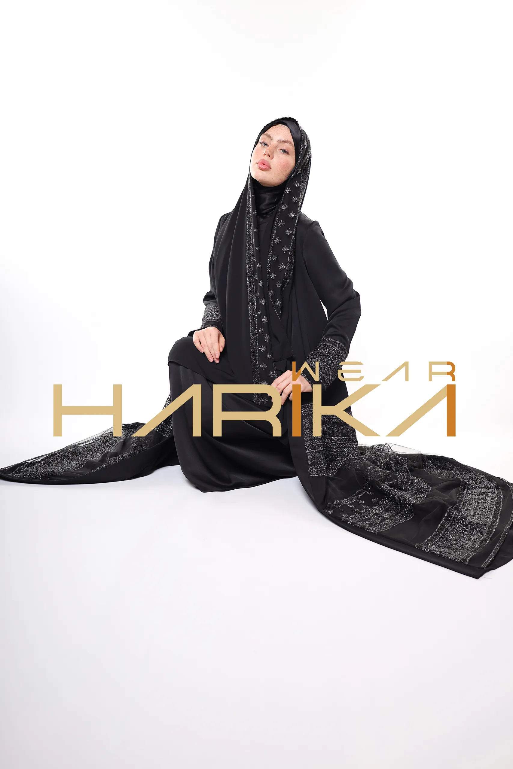 Queen's elegant abaya *shawl gift* - Image 8