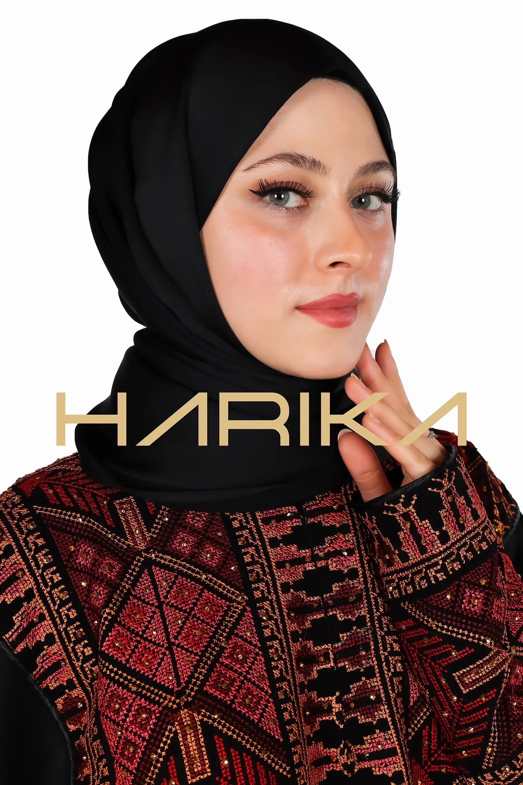 Islamic style prayer abaya with embellishments on the chest and sleeves - Image 14
