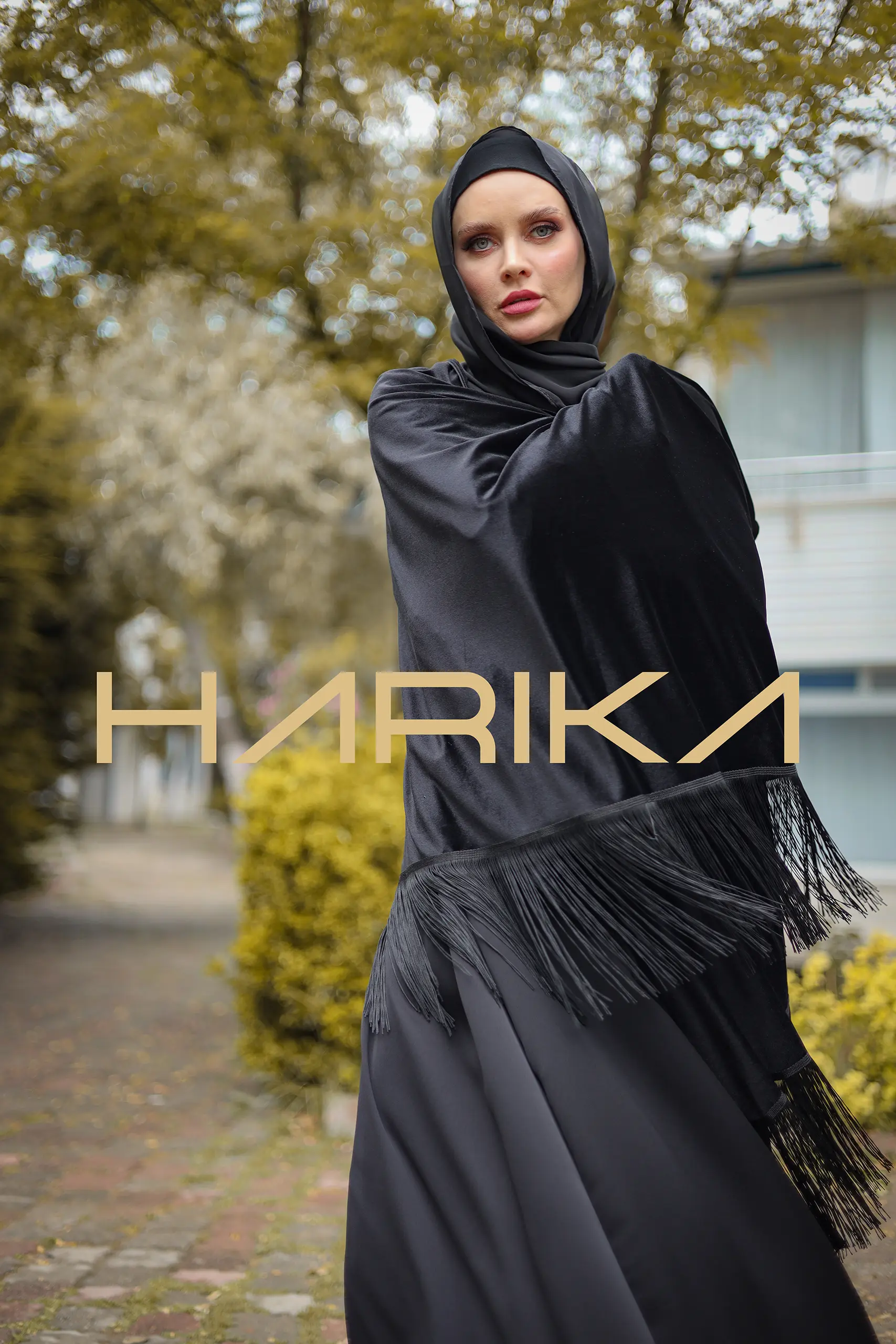 Black velvet Shawl