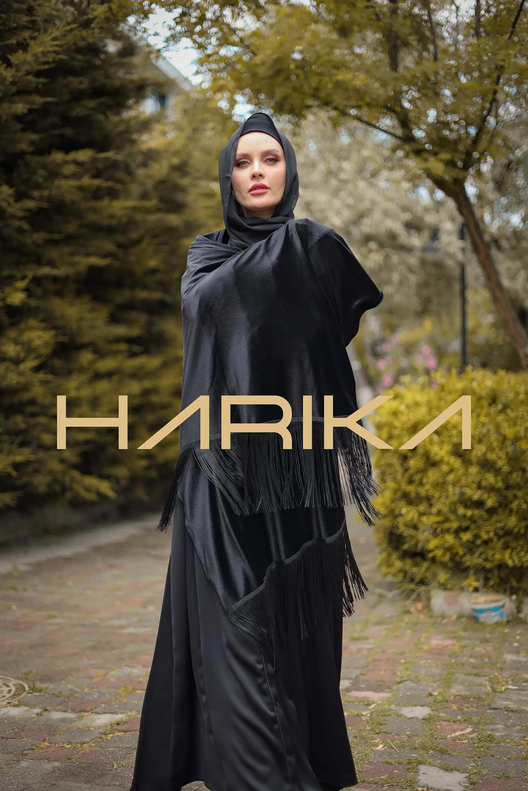 Black velvet Shawl - Image 2