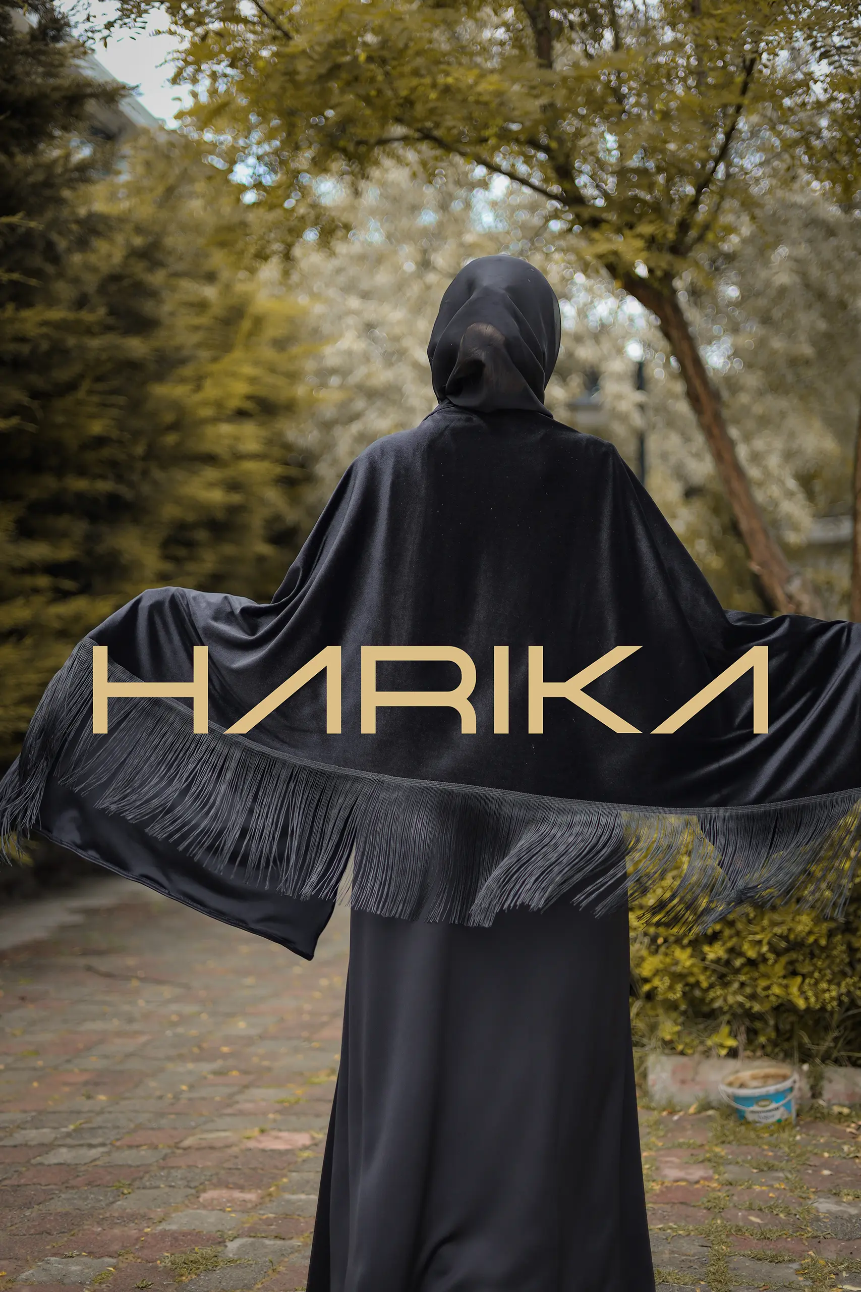 Black velvet Shawl - Image 9