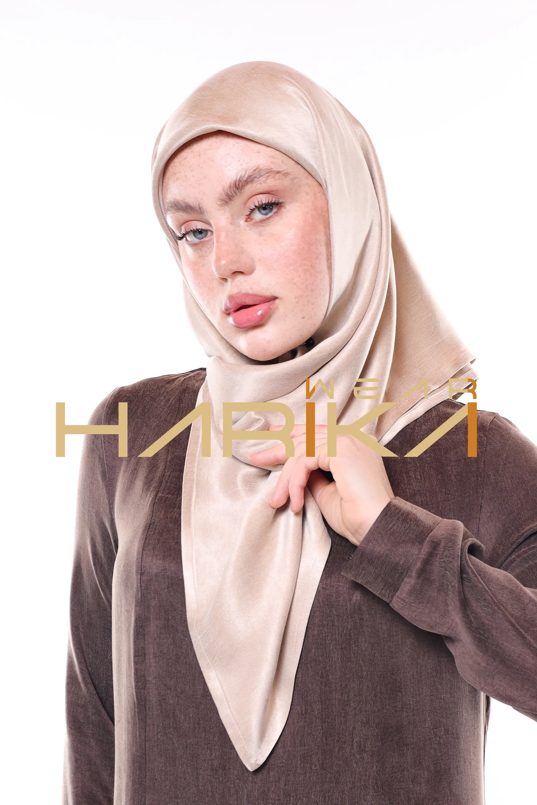 Beige cobra silk shawl - Image 2