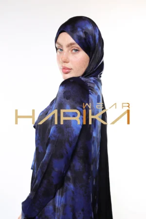 Luxury Blue and Black Shawl