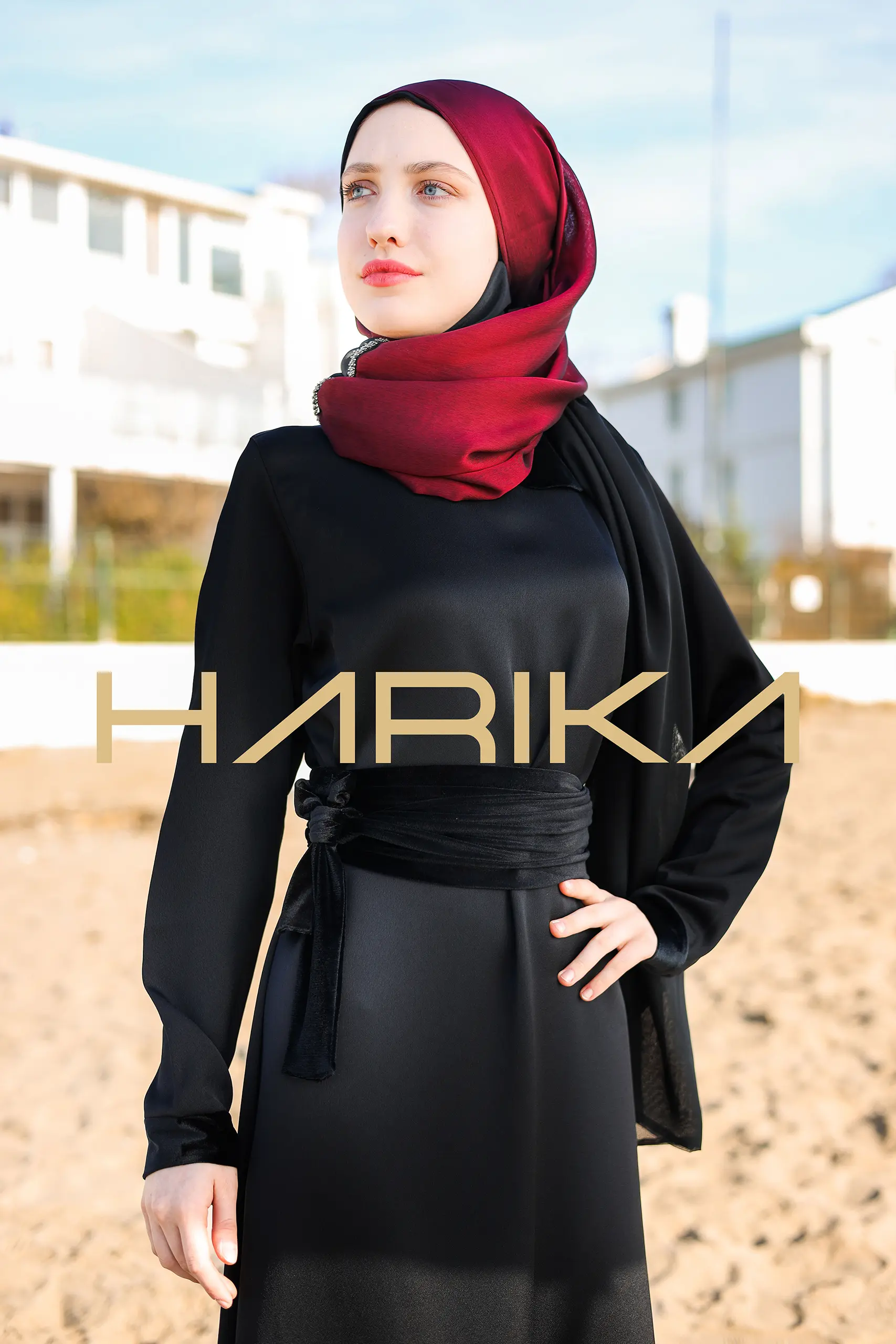 2 piece set - velvet abaya and dress - Image 6