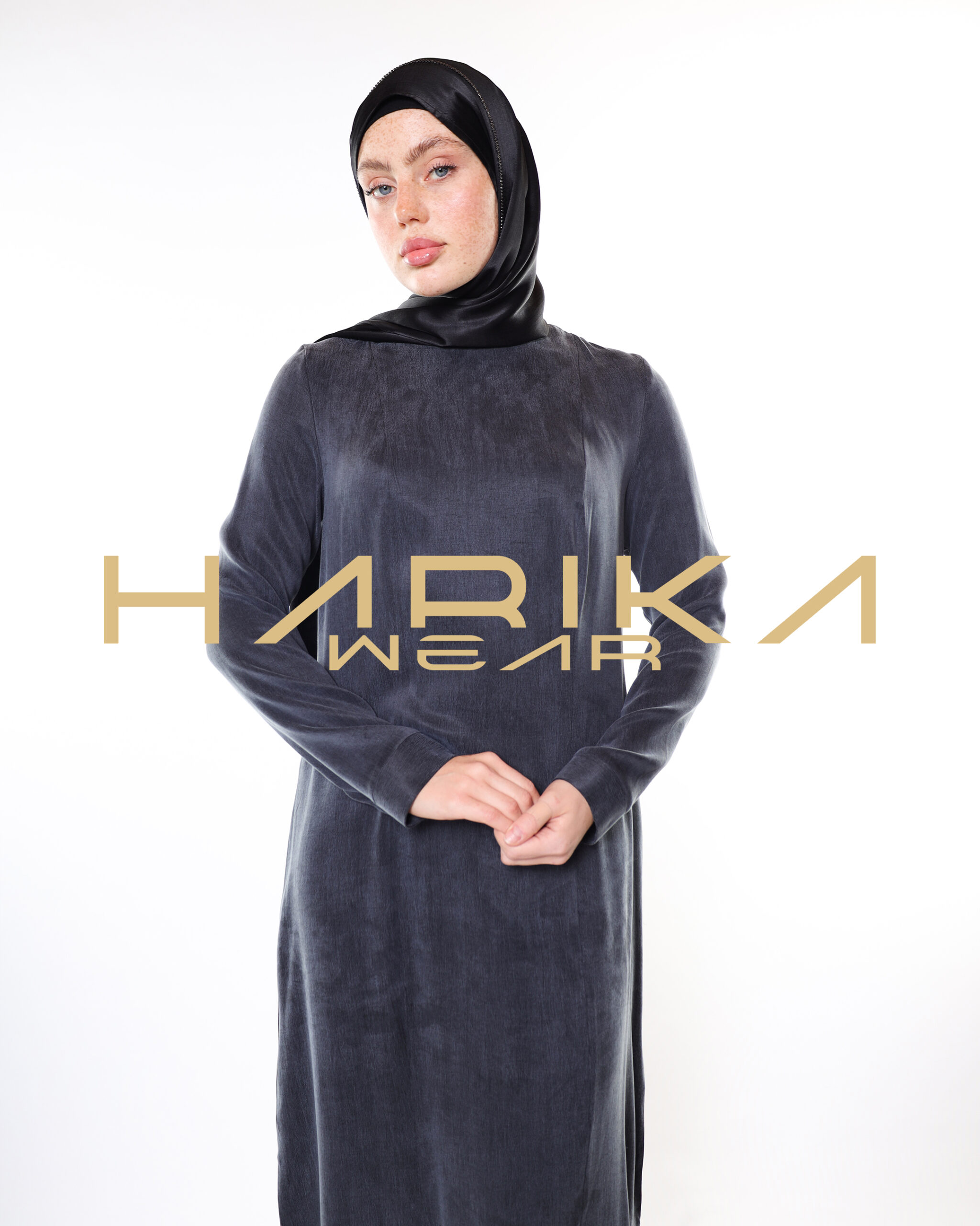 Black Kobra Practical Luxury in Modest Style 3 Piece Abaya Set (Abaya-dress-scarf) - Image 22