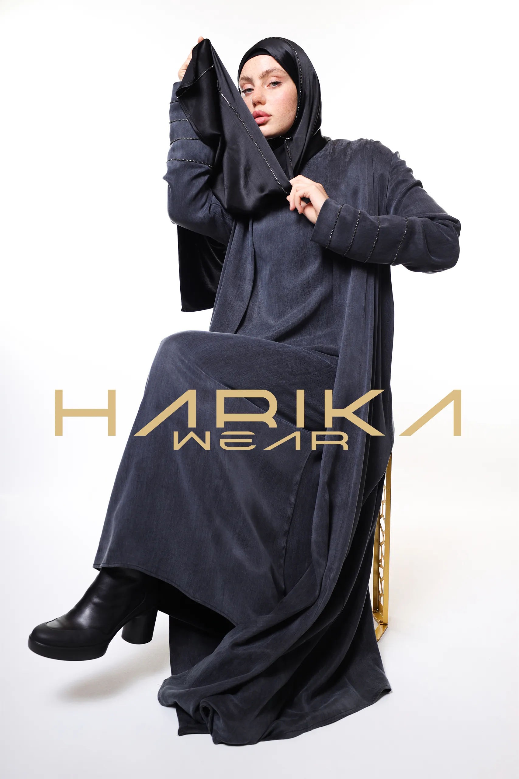 Black Cobra Fabric Abaya – Elegant and Comfortable Modest Outfit