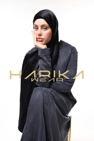 Black Plain Scarf – Lightweight, silky touch and elegant
