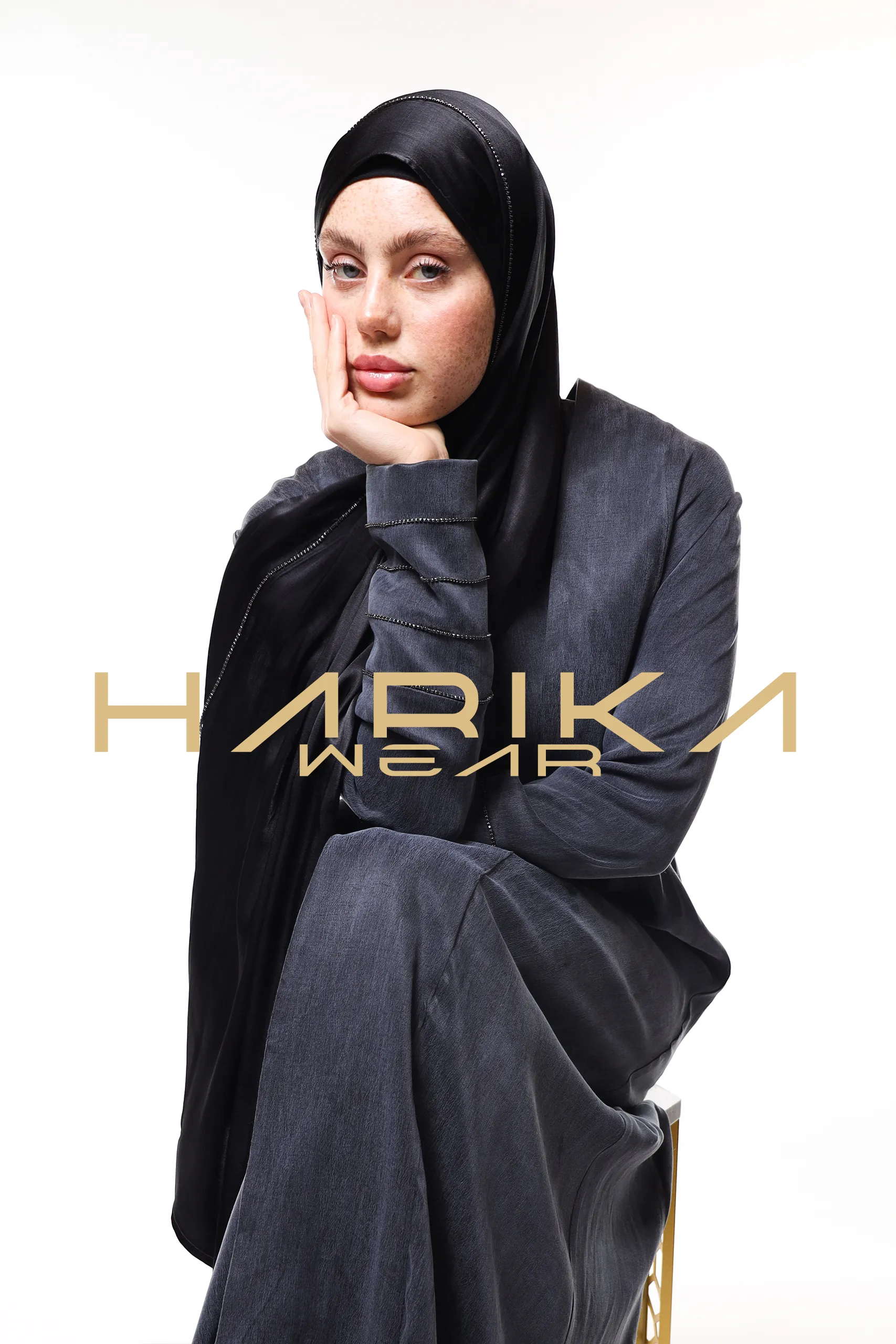 Black Plain Scarf – Lightweight, silky touch and elegant